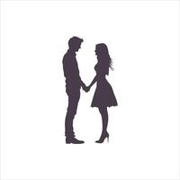 Love Connection Silhouette A Symbol of Unity in Valentine Art vector