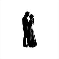 Symbolic Silhouette Art Romantic Valentine Design vector