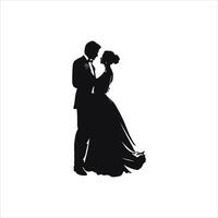 Elegant and Simple Silhouette Romantic Valentine Art vector