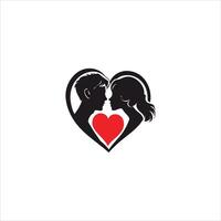 Negative Space Valentine Silhouette Art of a Romantic Couple Holding Hands in Clean Minimalist Black and White Design Symbolizing Love Unity and Connection in Elegant Style vector