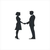 Minimalist Silhouette Art of a Couple in Love Walking Together for Valentine vector