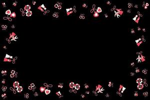 baba marta frame with copy space on black background vector
