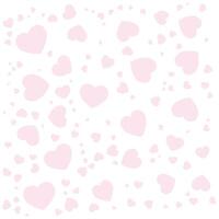 pastel pink hearts pattern on white background vector