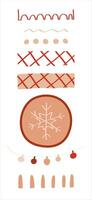Christmas Graphic Pattern Set, Christmas Lights and Patterns vector