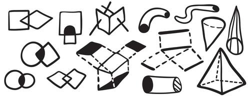 middle set of abstract line objects vector