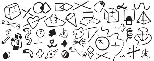 big set of abstract geometric shapes vector