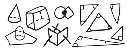middle set of abstract geometric shapes vector