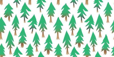 seamless pattern with green fir tree vector