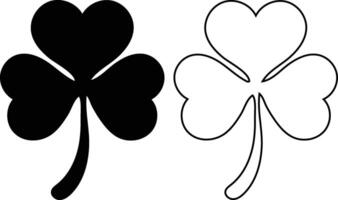 Cloverleaf icon silhouette on white background vector