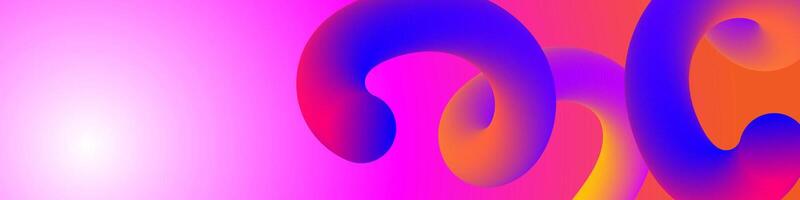 Gradient colorful motion twisted liquid line shapes on background. 3D effect fluid flow wave. Modern abstract backdrop, banner and brochure. vector