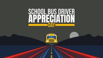 chool Bus Driver Appreciation Day, Honoring Our Everyday Heroes vector
