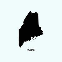 Maine map design templates isolated on white background. vector