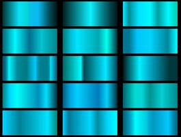 Blue gradient. Collection of colorful gradients with shiny metallic texture for design of covers, banners, posters. vector