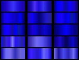 Blue gradient. Collection of colorful gradients with glossy metal texture for design of covers, banners, posters and other creative projects. vector
