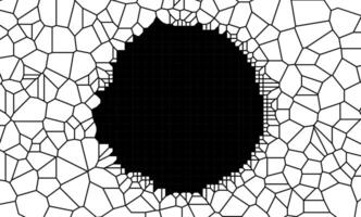 Black and white geometric pattern resembling a broken or shattered design vector