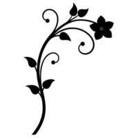 Minimalist Silhouette Design of Ornaments and Corner Elements vector