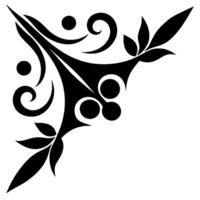 Minimalistic and Intricate Corner Element for Stylish Design vector