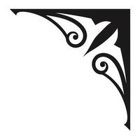 floral ornament element silhouette versatile decorative use. vector
