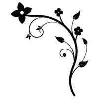 Silhouette Corner Elements Ornaments Design Projects vector