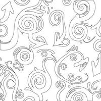 Background with black floral patterns and arrows vector