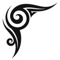 Floral element silhouette ideal for , borders, and creative designs. vector