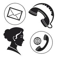 Phone icon set vector