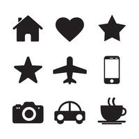 Simple Icon Set, flat icon on white background. vector