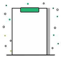 Abstract design featuring a minimalist shape with colorful accents and dots in a modern style vector
