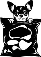 Funny Chihuahua in Chip Bag vector