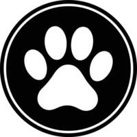 Pet paw print icon design on white background vector