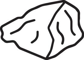 A rock is shown in a line drawing vector