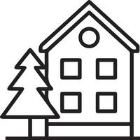 A house with a tree in the front yard vector
