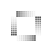 Logo square dot unique design abstract vector