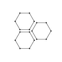 Icon element hexagon with blank background vector