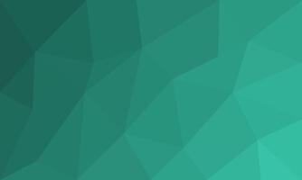 Flat polygonal gradient background. Modern geometric triangle pattern design elements in aqua green color vector