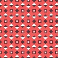 Red and White Diamond Geometric Pattern With Square Elements. illustration. vector