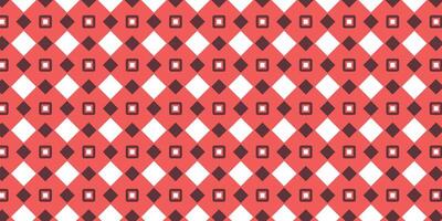 Red and White Geometric Pattern with Square Elements. illustration. vector