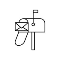 Mailbox Icon design line style vector