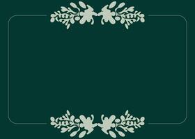 wedding card template design with abstract floral decoration background vector