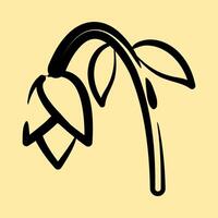 Icon wilted flower. Global warming elements. Icon in hand drawn style. vector