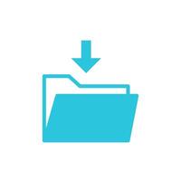 Save files and data icon. Isolated on white. Blue icon set. vector