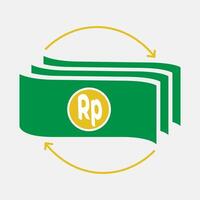 Editable image of republic of indonesia banknote icon. Rupiah money. Cashback. vector