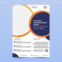 elegant business flyer template to promote your services effectively. A4 size design, modern layout vector