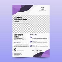 elegant business flyer template to promote your services effectively. A4 size design, modern and minimal layout vector