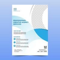 Trendy business flyer design template. minimal and dynamic design. A4 size vector