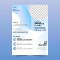 business flyer design template. minimal and dynamic design. A4 size vector