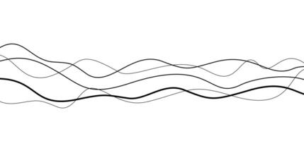 Thin line wavy abstract background. Curve wave, Line art striped template. vector