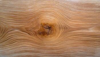 Close-up of wood showcasing smooth texture and intricate grain, featuring a central knot photo