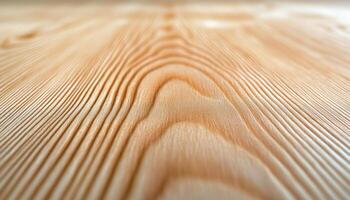 Natural wood grain displays soothing textures and patterns under soft lighting photo