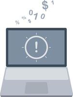 cyber attacks template with laptop as main symbol stock illustration vector